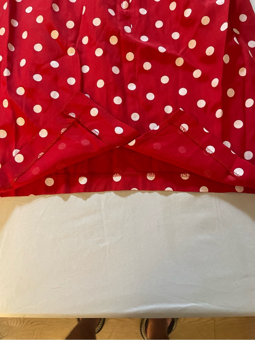 My Michelle Red Polka Dot Dress Size 11/12 A-Line Short Sleeve Retro Fit & Flare - Picture 7 of 8